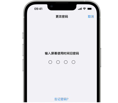 宜秀iPhone屏幕维修分享iPhone屏幕使用时间密码忘记了怎么办 