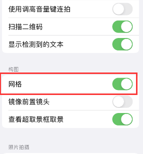 宜秀苹果手机维修网点分享iPhone如何开启九宫格构图功能 