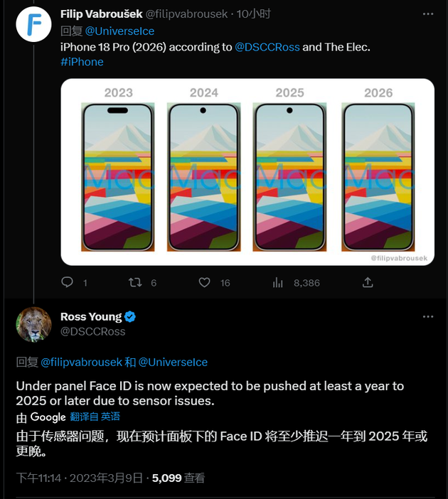 宜秀苹果手机维修分享:屏下Face ID有什么优势？iPhone何时会有屏下Face ID？ 