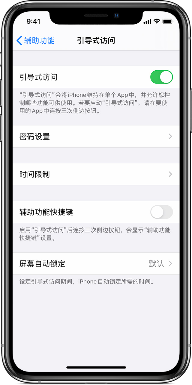 宜秀苹果手机维修分享如何在 iPhone 上退出引导式访问 